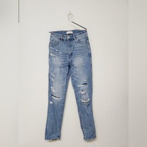 VERVET women's jeans, size 26, 100% cotton, distressed, ripped, casual